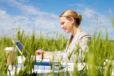 Businesswoman outdoor